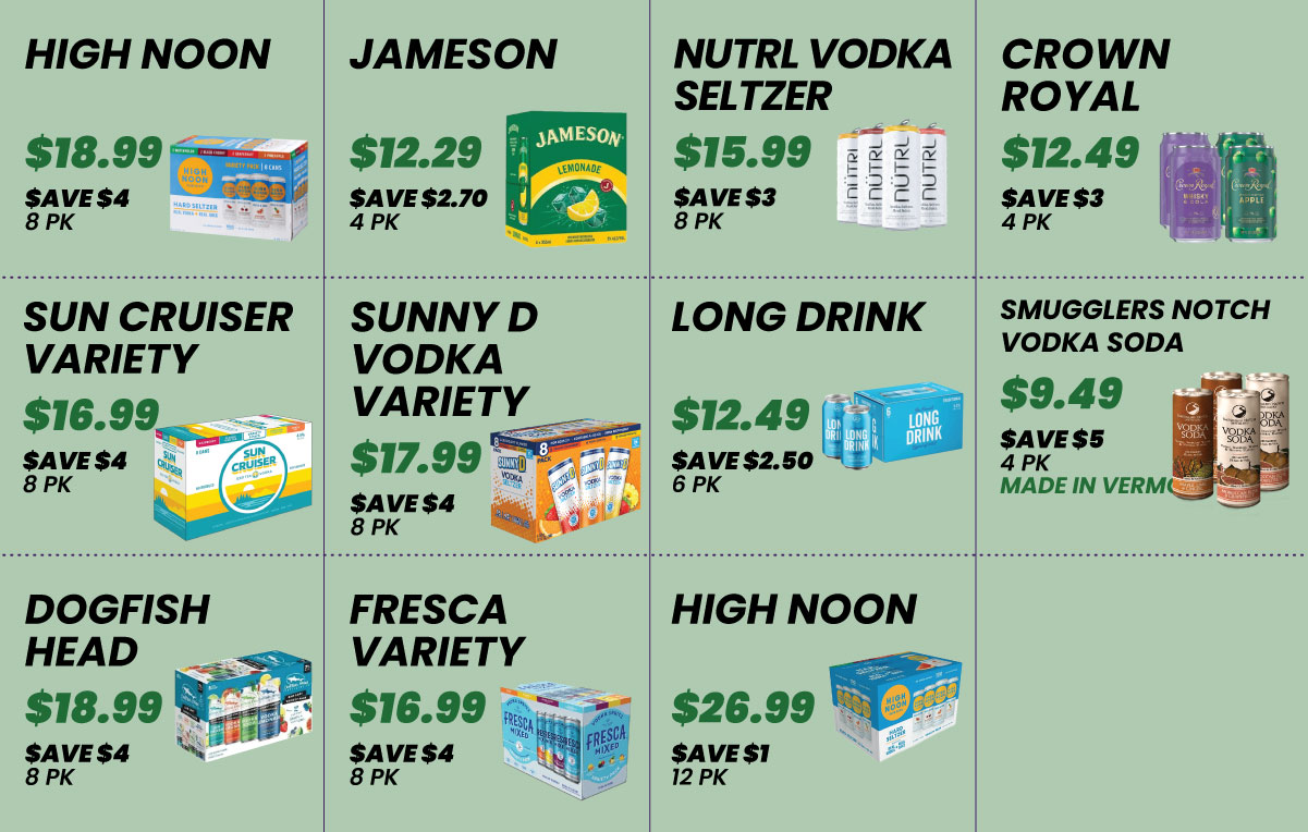 Ready to Drink Beverage Specials