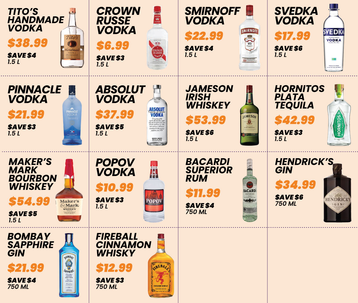 Liquor Specials