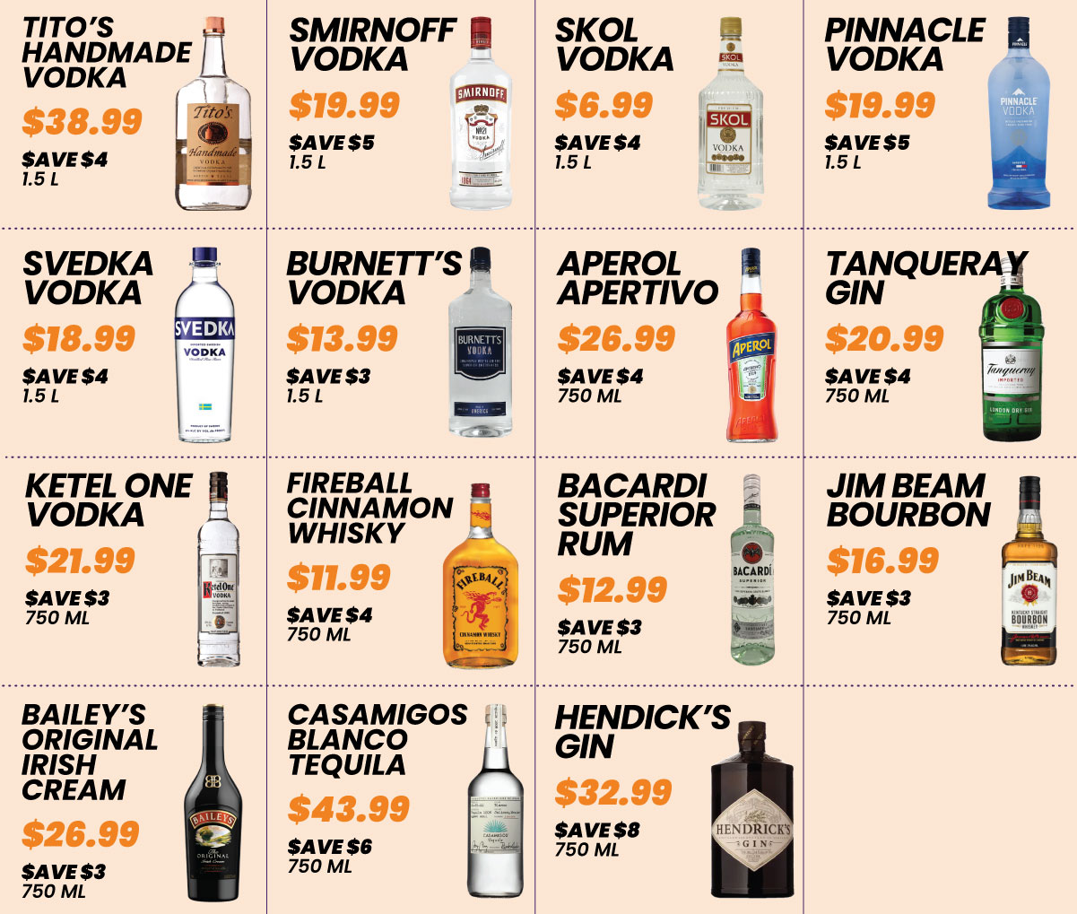 Liquor specials in St Albans, VT