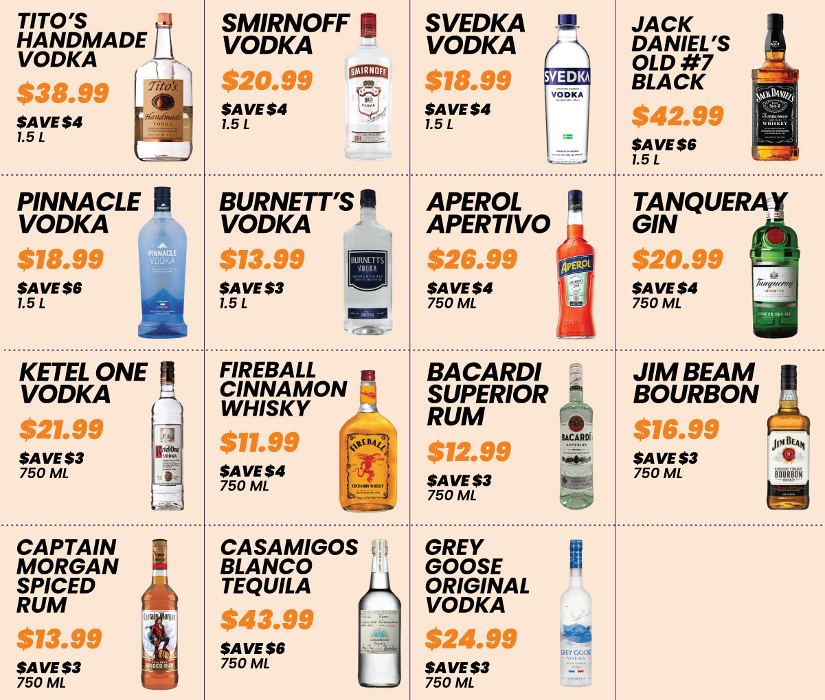 Liquor specials in St Albans, VT