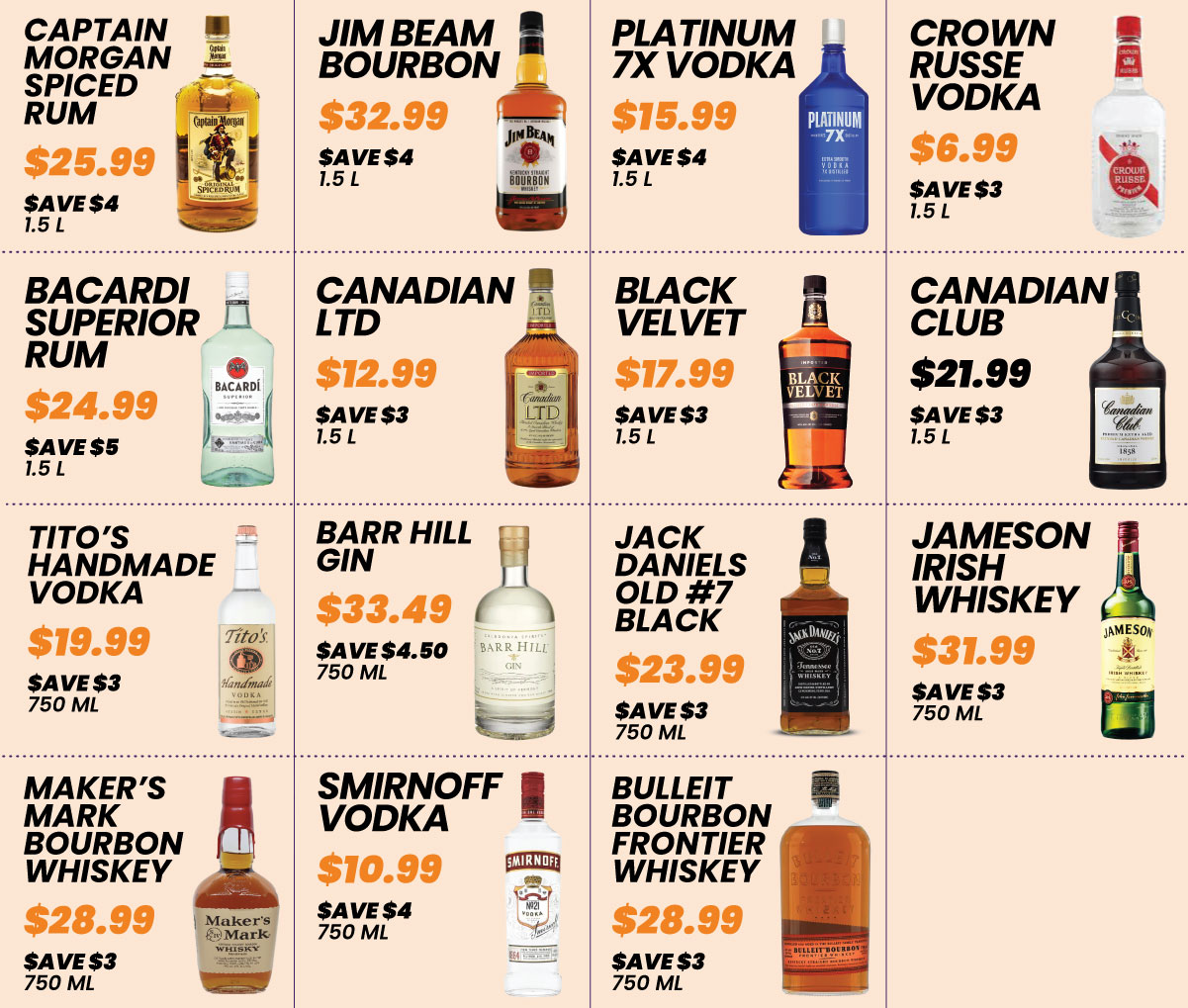Liquor specials in St Albans, VT